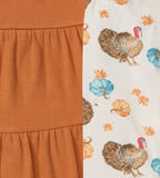 Burt's Bees Organic Baby Girl Turkey Time Shirt and Pant Set