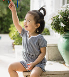 Burt's Bees Organic Baby Girl Romper Classic Stripe