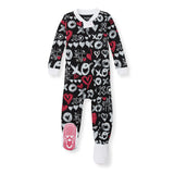 Burt's Bees Organic Baby One-Piece Sleeper XO Doodles