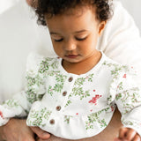 Burt's Bees Organic Baby Girl Holiday Snowflakes Jumpsuit