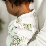 Burt's Bees Organic Baby Girl Holiday Snowflakes Jumpsuit