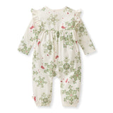 Burt's Bees Organic Baby Girl Holiday Snowflakes Jumpsuit