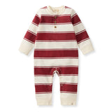 Burt's Bees Organic Baby Rugby Peace Stripe Jumpsuit