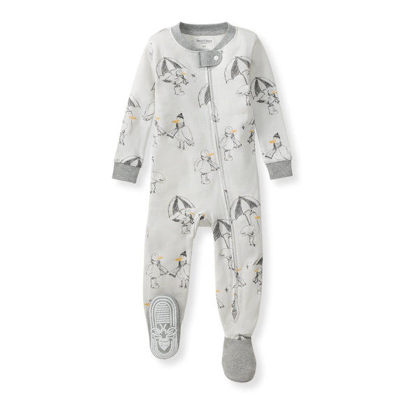 Burt's Bees Organic Baby One-Piece Sleeper Silly Seagulls