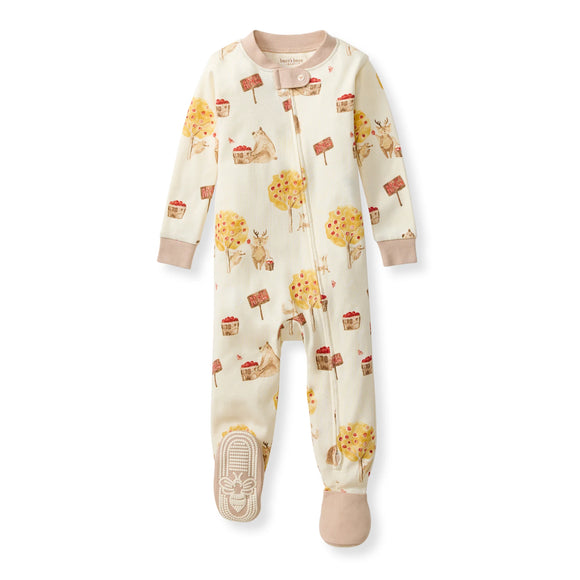 Burt's Bees Organic Baby One-Piece Sleeper Apple Season