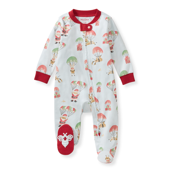 Burt's Bees Organic Baby One-Piece Sleeper Santa in the Sky