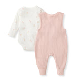 Burt's Bees Organic Floral Bodysuit & Jumpsuit Baby Girl Set