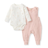 Burt's Bees Organic Floral Bodysuit & Jumpsuit Baby Girl Set