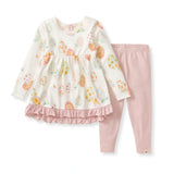 Burt's Bees Organic Baby & Toddler Floral Easter Eggs Tunic & Pants Set