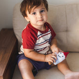 Burt's Bees Organic Baby USA Stripe Boy Tee & Shorts Set