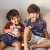 Burt's Bees Organic Baby USA Stripe Boy Tee & Shorts Set