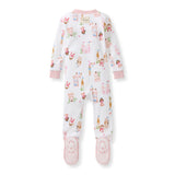Burt's Bees Organic Baby One-Piece Sleeper Fairytale Castle