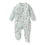 Burt's Bees Organic Baby One-Piece Sleeper Soccer Goal