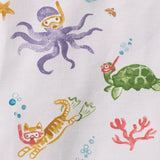 Burt's Bees Organic Baby One-Piece Sleeper Snorkeling Friends