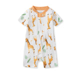 Burt's Bees Organic Baby Sleeper Romper Giraffe Family