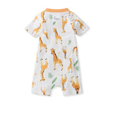 Burt's Bees Organic Baby Sleeper Romper Giraffe Family