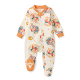 Burt's Bees Organic Baby One-Piece Sleeper Turkey Day