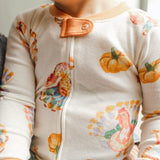 Burt's Bees Organic Baby One-Piece Sleeper Turkey Day