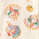Burt's Bees Organic Baby One-Piece Sleeper Turkey Day
