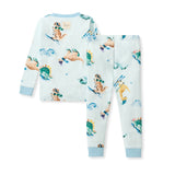 Burt's Bees Organic Two-Piece Pajamas Snow Riding Dinos