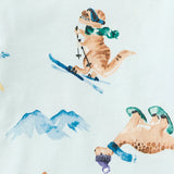 Burt's Bees Organic Two-Piece Pajamas Snow Riding Dinos