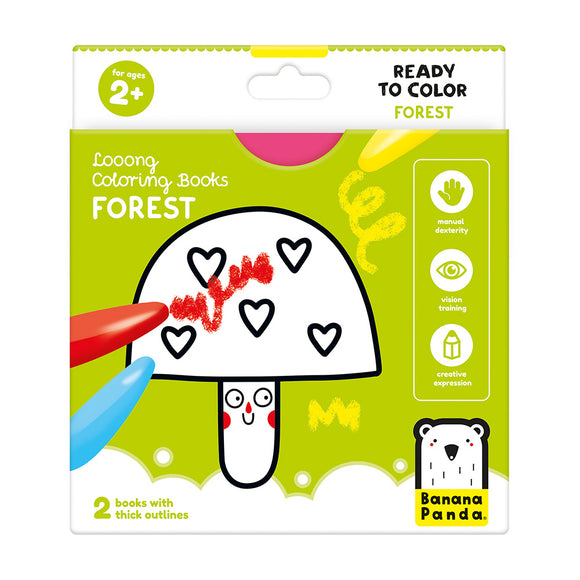 Banana Panda® Looong Coloring Books - Ready to Color Forest