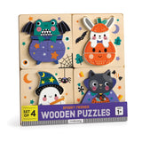 Mudpuppy Spooky Friends Set of 4 Wood Puzzles
