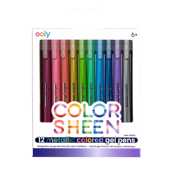 Ooly Color Sheen Metallic Colored Gel Pens - Set of 12