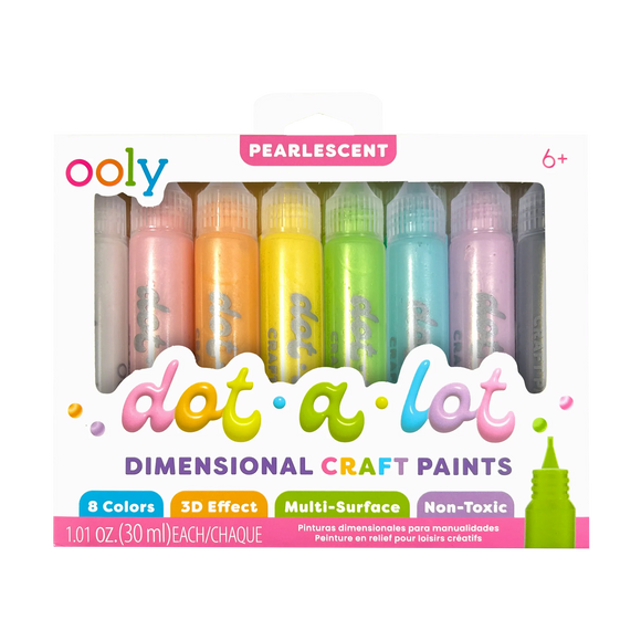 Ooly Dot-A-Lot: Dimensional Craft Paint - Pearlescent (Set of 8)