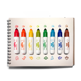 Ooly® Jumbo Jots: Dual Tip Cone & Stamp Markers - Dinosaur