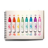 Ooly® Jumbo Jots: Dual Tip Cone & Stamp Markers - Unicorn