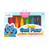 Ooly Lucky Cat Paw: Neon Highlighters - Berry Scent (Set of 6)