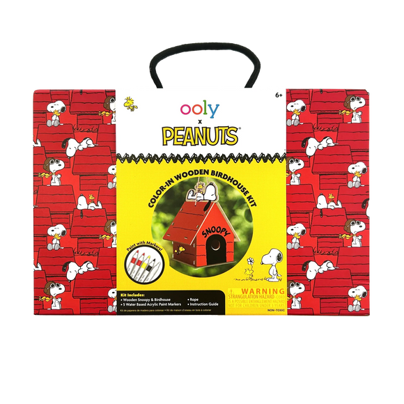 Ooly® x Peanuts®: Color-in' Wooden Birdhouse Kit