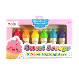 Ooly Sweet Scoops: Neon Highlighters - Strawberry Scent (Set of 6)