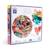 eeBoo 500 Piece Round Puzzle Birds & Blossoms