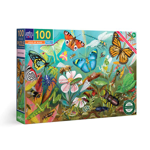 eeBoo 100 Piece Puzzle Love of Bugs