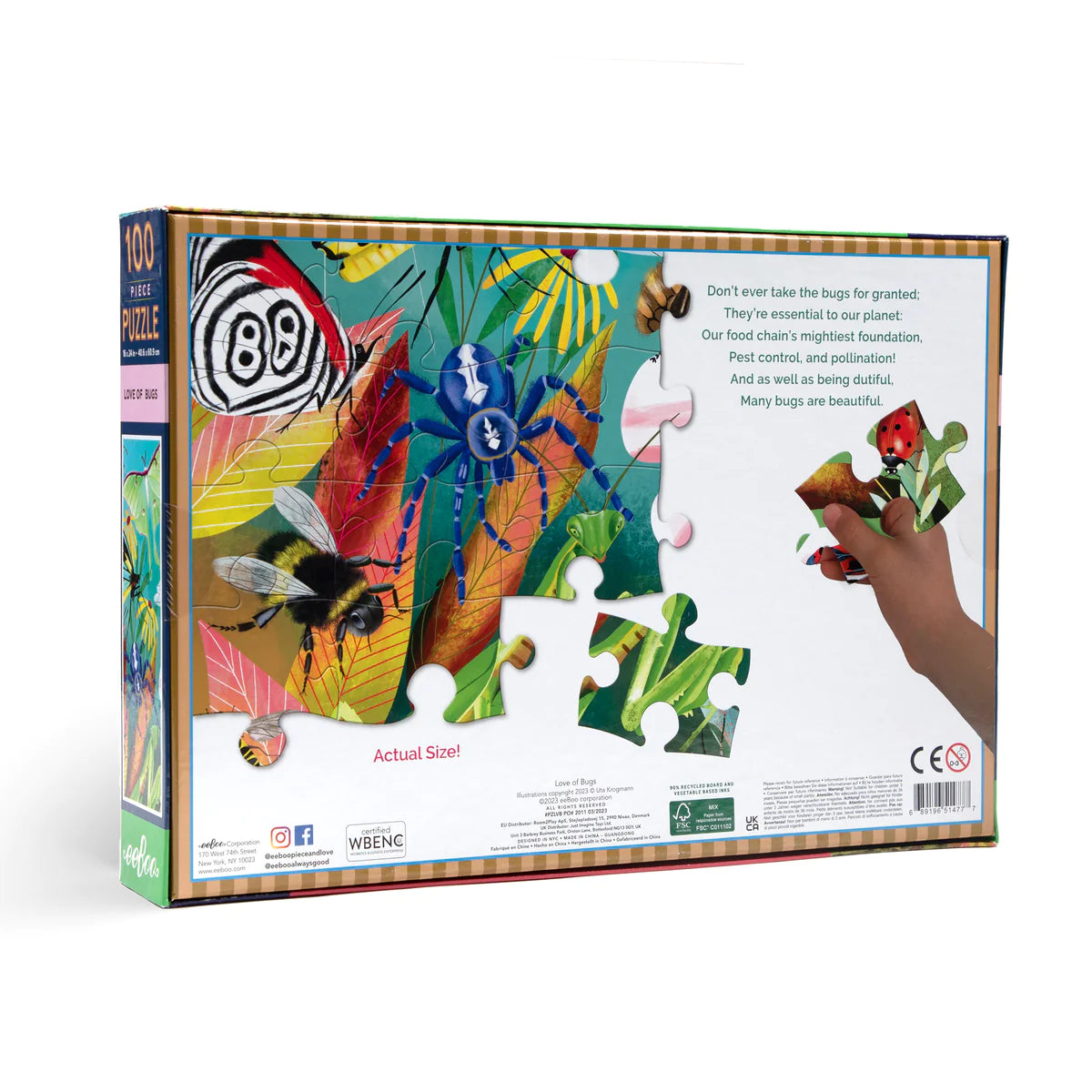Eeboo Love Of Bees 100 Piece Jigsaw Puzzle Set, Ages 5 And Up - Macy's
