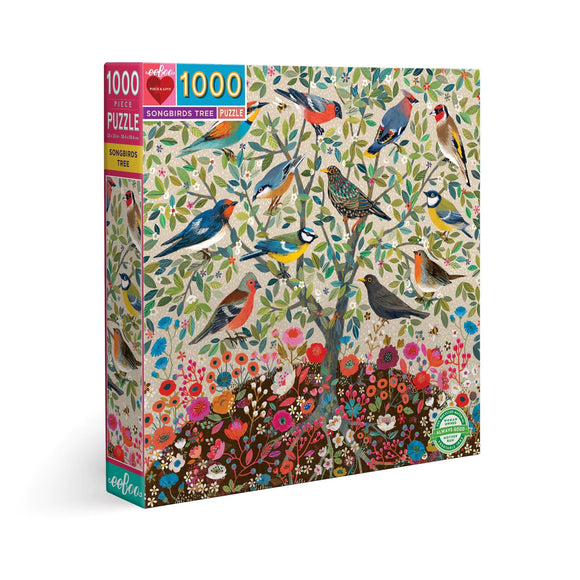 eeBoo 1000 Piece Puzzle Songbirds Tree
