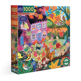 eeBoo 1000 Piece Puzzle Autumn Cottage