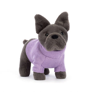 Jellycat Sweater French Bulldog Purple 7"
