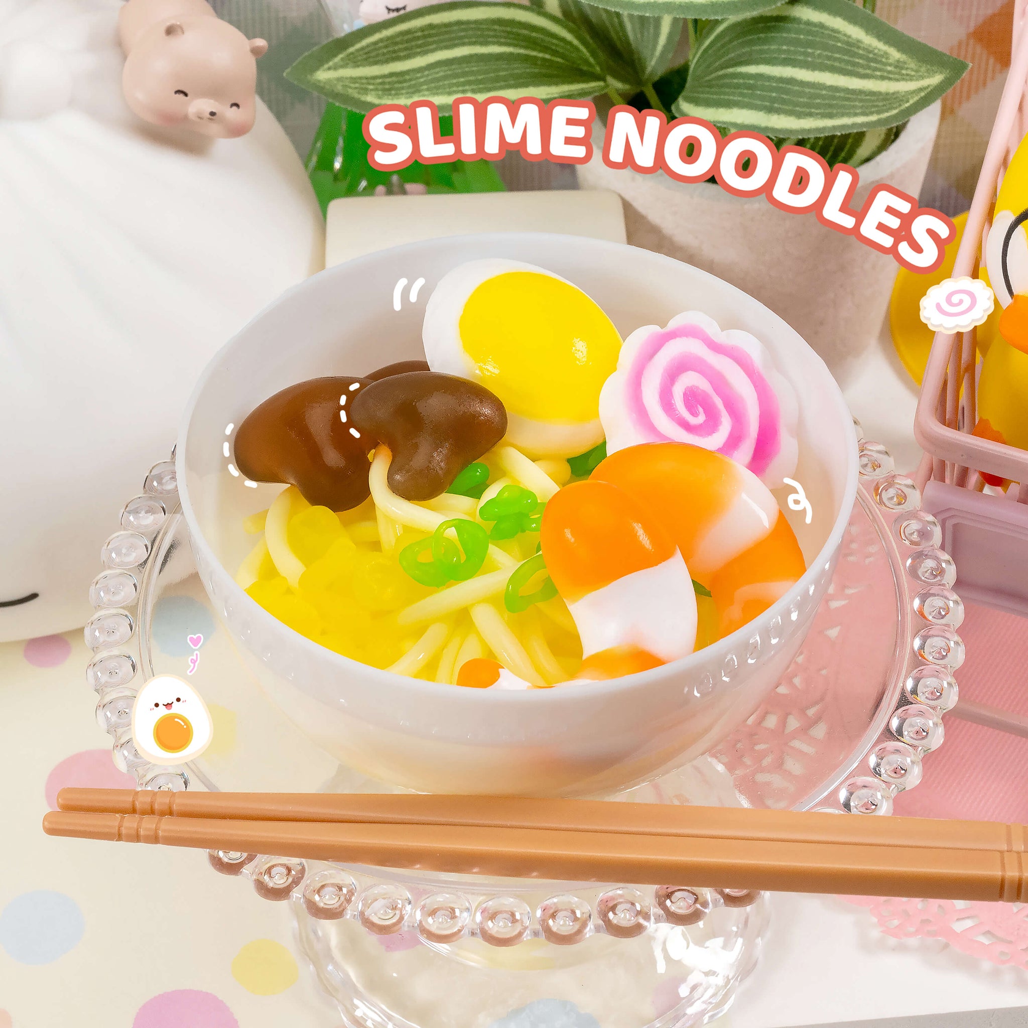 Kawaii Slime Instant Ramen Noodles Slime Science Kit Growing Tree Toys
