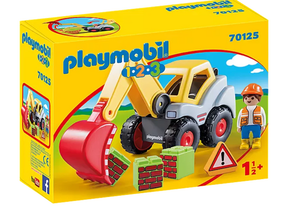 Playmobil 1.2.3. Shovel Excavator 70125