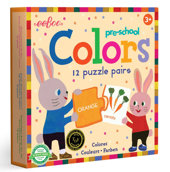 eeBoo Preschool Colors Puzzle Pairs