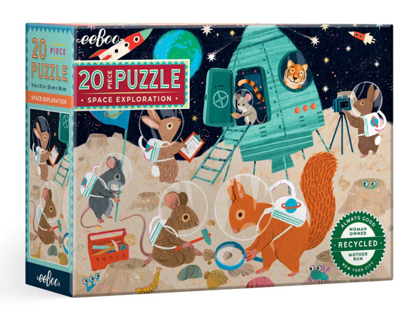 eeBoo 20 Piece Puzzle Space Exploration