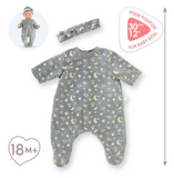 Corolle Dolls Clothes 12" Pajamas and Headband (Glow in the Dark)