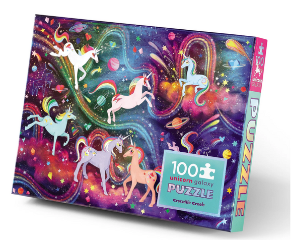 Crocodile Creek 100 Piece Holographic Puzzle: Unicorn Galaxy
