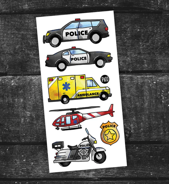 Pico Temporary Tattoos: 911 Emergency