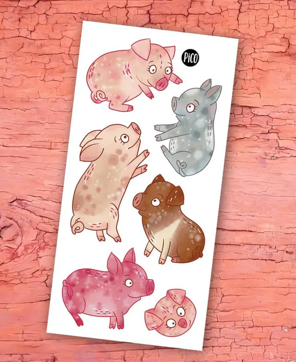 Pico Temporary Tattoos: The Pigs
