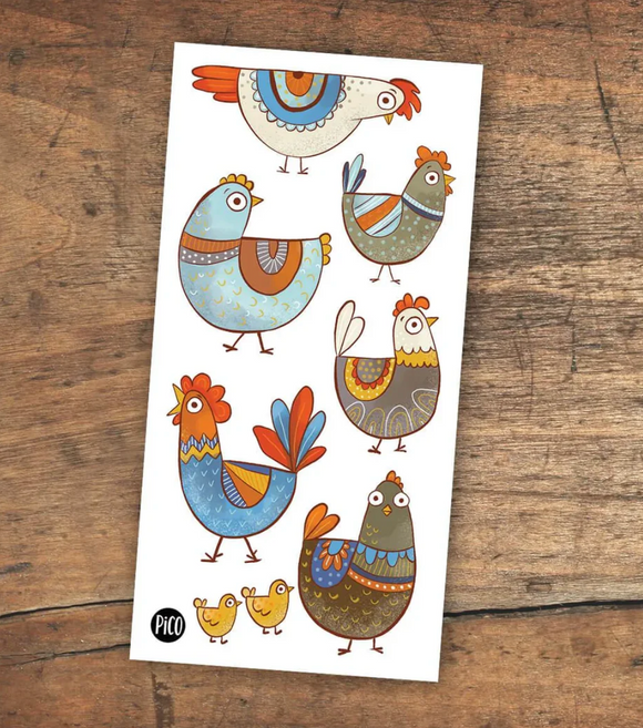 Pico Temporary Tattoos: Pauline the Chicken