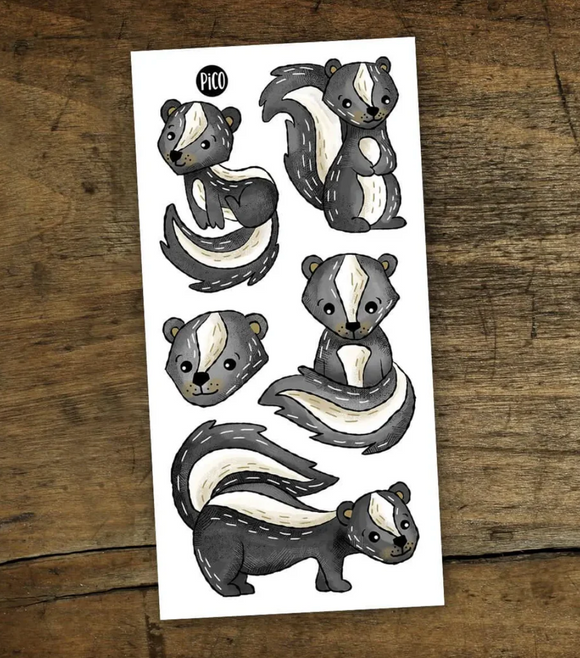 Pico Temporary Tattoos: The Adorable Skunk
